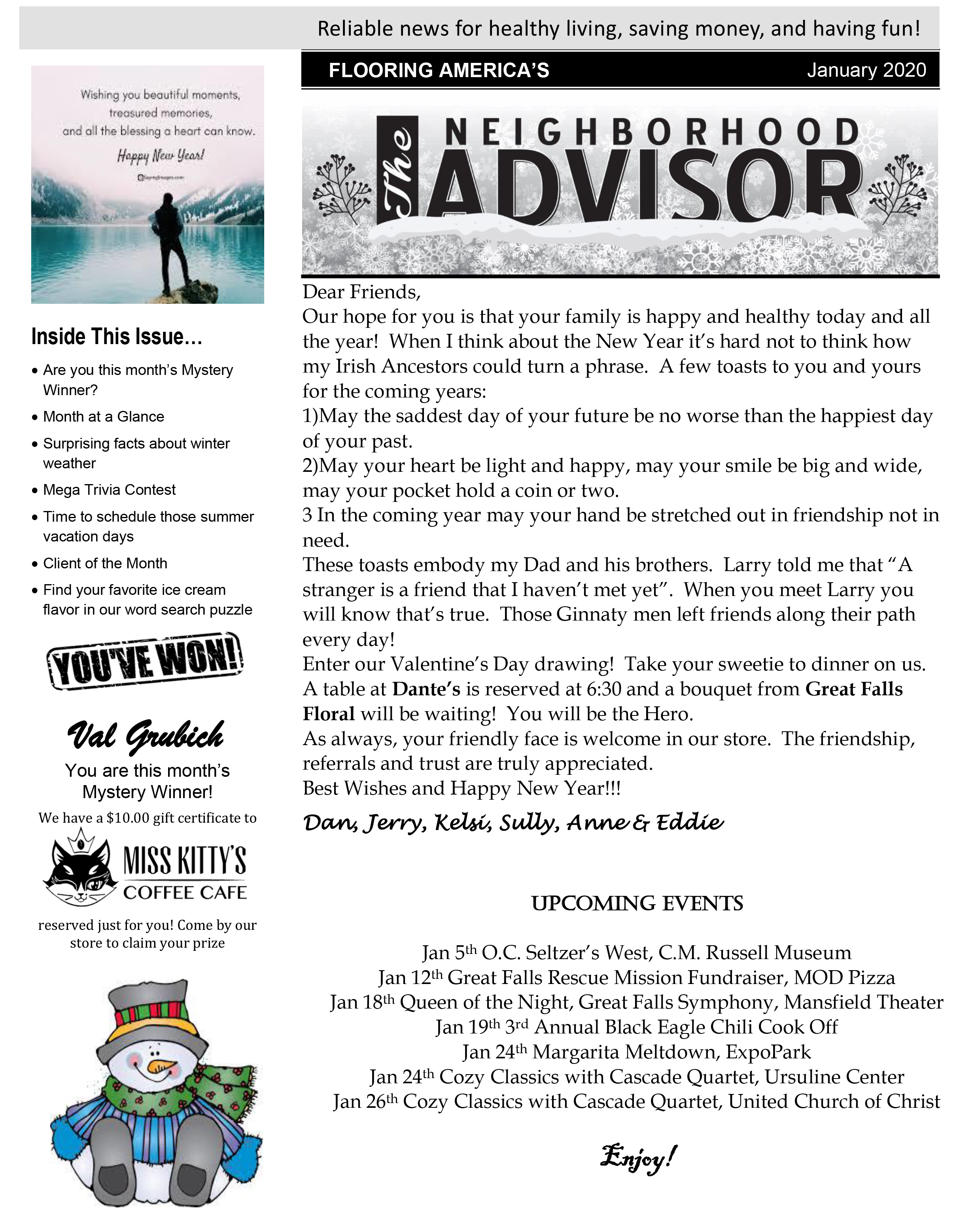 January Issue of The Neighborhood Adviser - Page 1