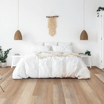 luxury vinyl plank floors in a bright Great Falls bedroom